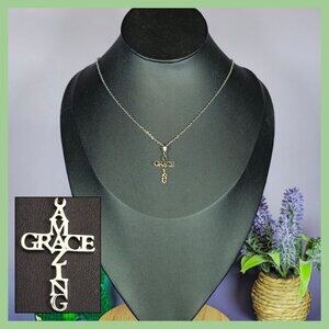"Amazing Grace" Cross Pendant Necklace (NWOT)
